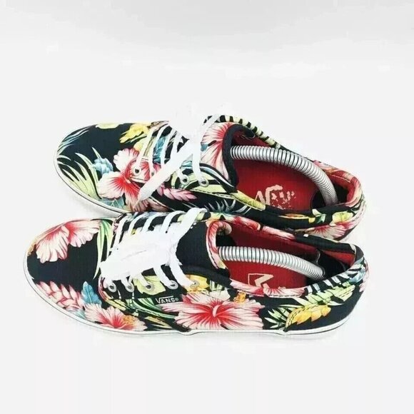 Vans Shoes Womens Size 6 Colorful Floral Off The Wall Sneakers Hawaiian Tropical - Picture 6 of 11